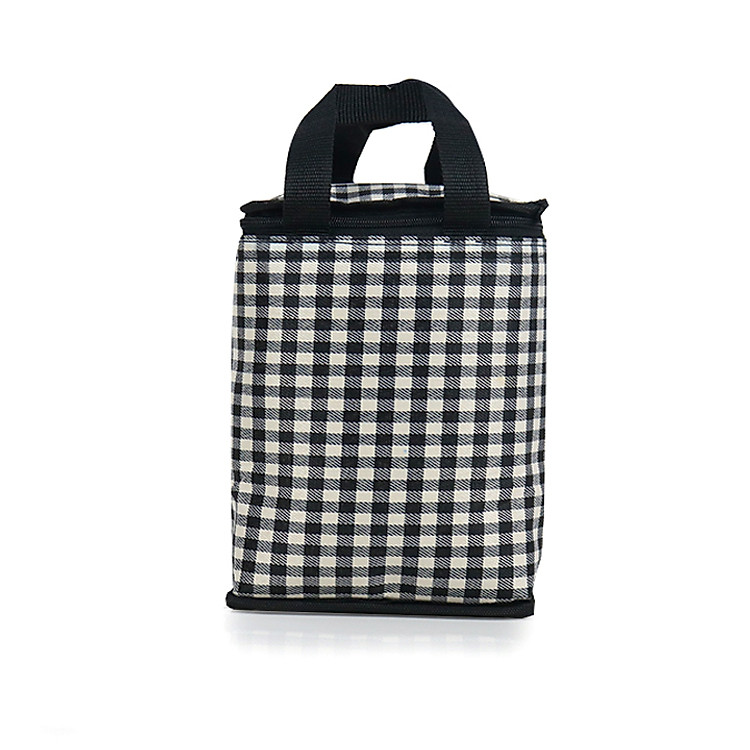 Túi giữ nhiệt kiểu đứng sọc trắng đen