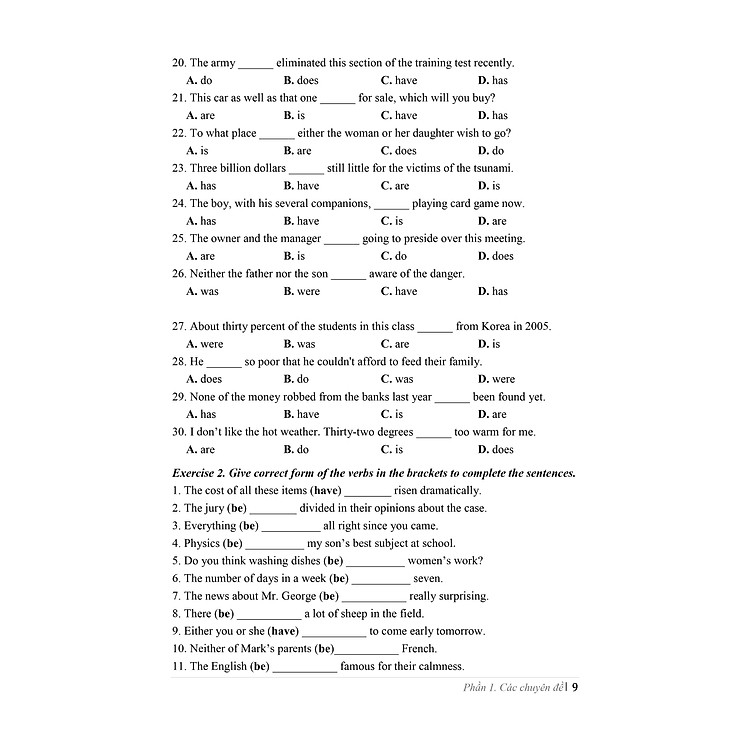 Tuyển Chọn Các Chuyên Đề Ôn Thi Vào Lớp 10 THPT Môn Tiếng Anh - Ảnh 7