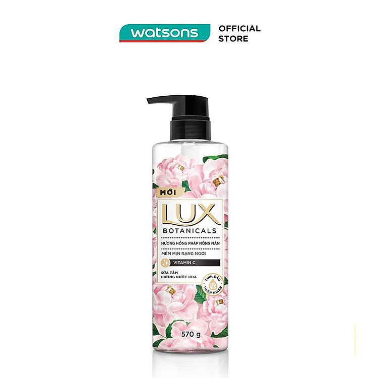 Sữa Tắm Lux Botanicals Hương Hồng Pháp Nồng Nàn 570g (562ml)