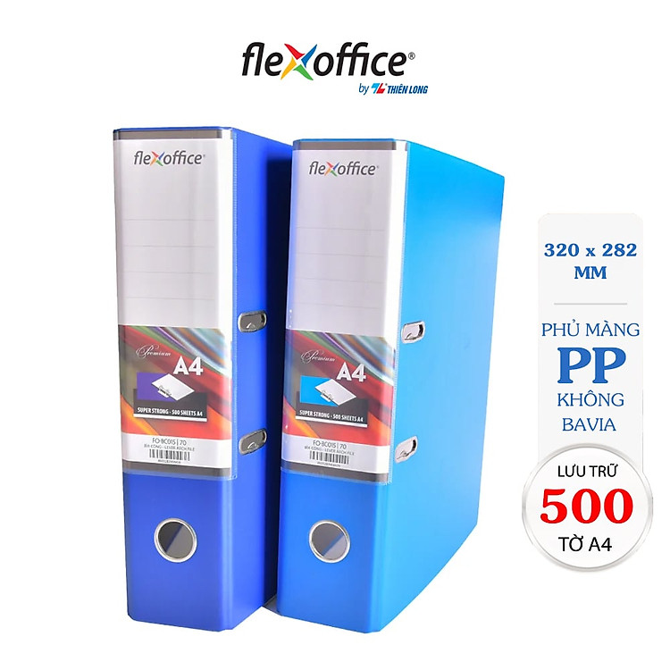 Bìa còng Thiên Long Flexoffice 70A4 FO-BC015 – Xanh