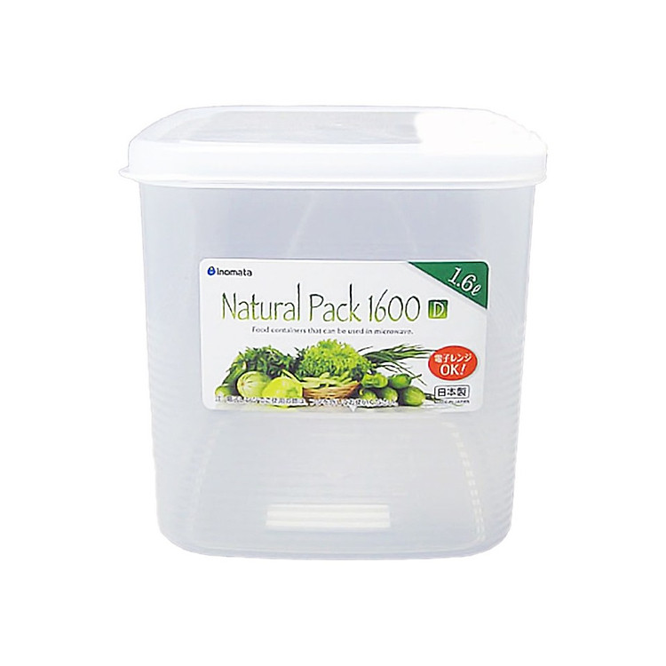 Bộ 3 hộp thực phẩm vuông 1600ml Inomata - Hàng Nội Địa Nhật