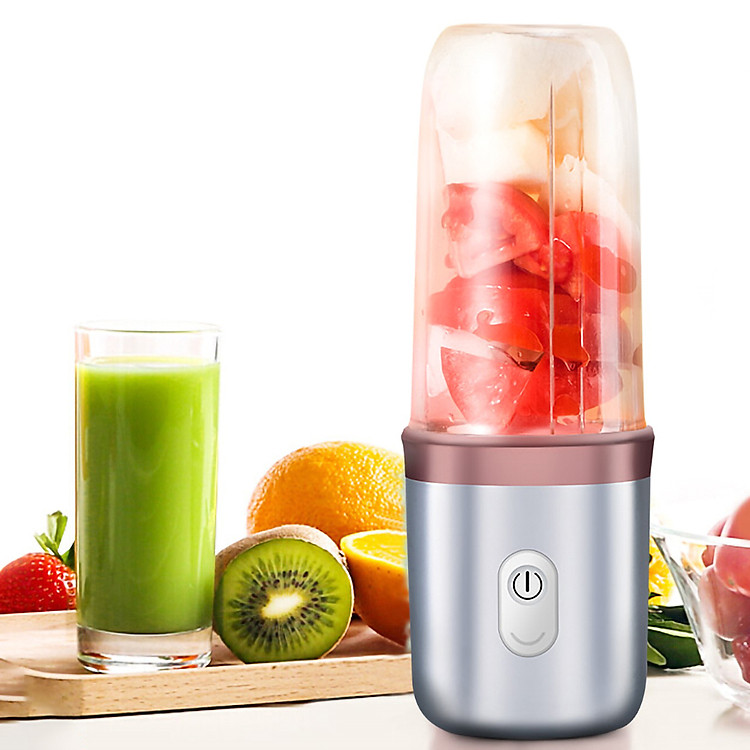 Máy Xay Sinh Tố Mini 4 Lưỡi Sạc Cổng USB