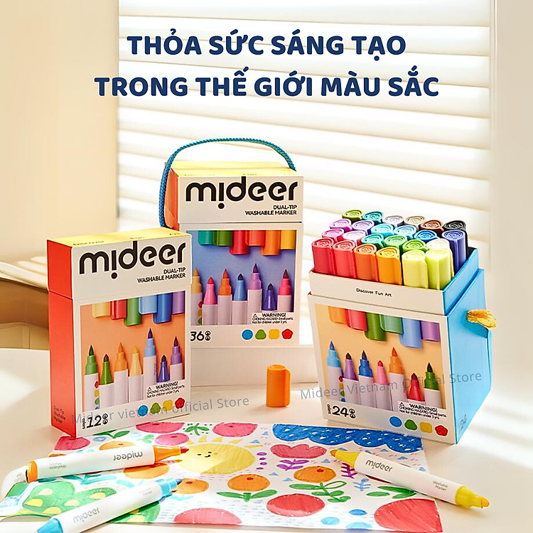 Mua Bút màu nước Mideer 12 màu an toàn Chính hãng Giá rẻ - Hình ảnh 4