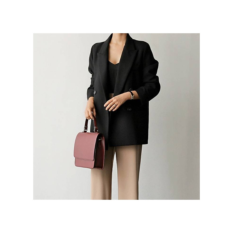 Set Bộ Công Sở 3 Món Quần Tây phối Áo Kiểu Hai Dây kèm Áo Vest Ngoài