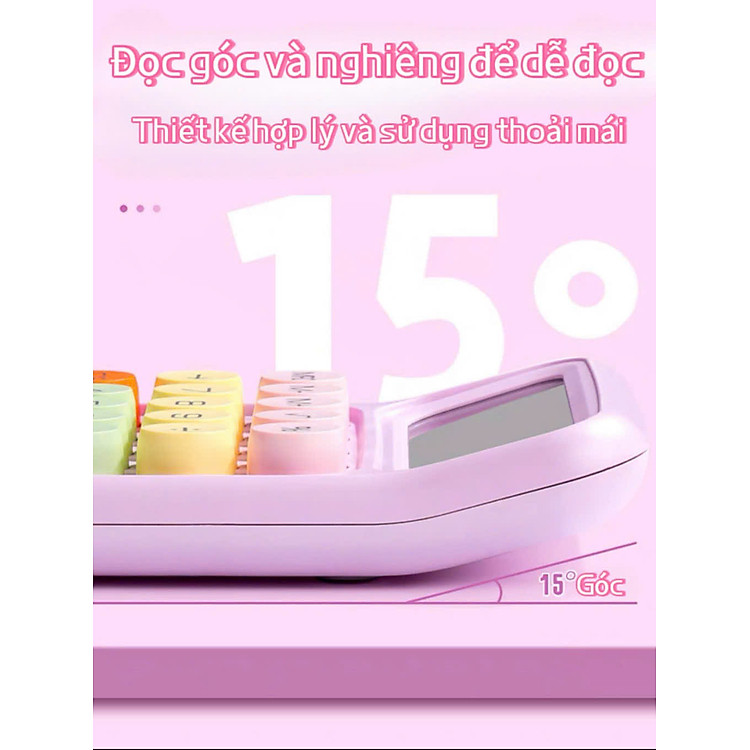 Máy Tính Văn Phòng 12 Chữ Số, Bàn Phím Cơ ABS Đồ Dùng Học Tập Đa Chức Năng - Ảnh 2