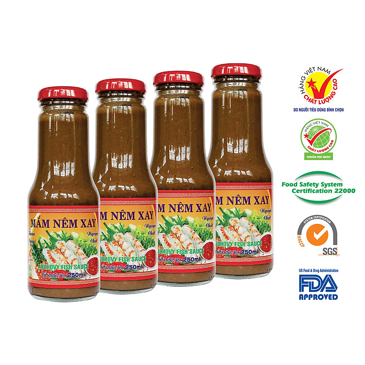 4 Chai Mắm Nêm Xay 250ml Ngọc Liên