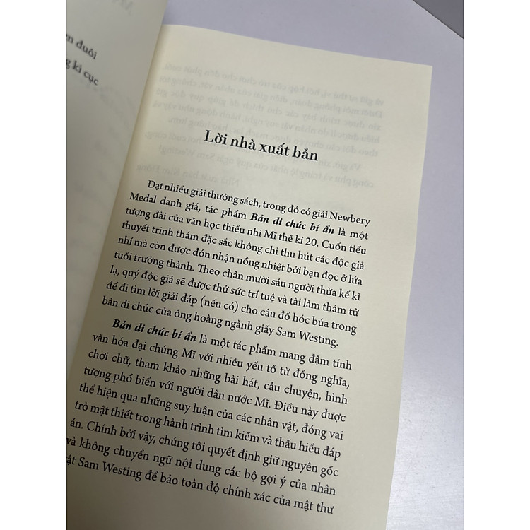 BẢN DI CHÚC BÍ ẨN – Giải thưởng văn học Thiếu nhi Mỹ - Newberry Medal 1979 - Ảnh 6