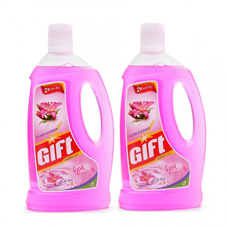 Lốc 2 Chai Gift Nước Lau Sàn Hương Lily 1 lít