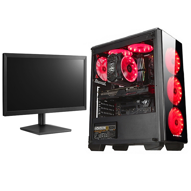 Máy tính Case PC Gaming Desktop cao cấp Core i7, Ram 8Gb, hai ổ cứng SSD + HDD, VGA 1050Ti, màn 22inch 4TechGM04 2019, thùng cây để bàn Full Led chiến mọi Game hay thế giới Maxsetting, Live Stream, thiết kế đồ họa, Edit Video, làm Youtube. - Hàng Chính Hã
