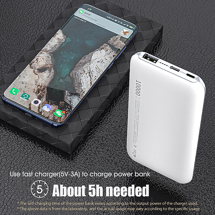 Pin Sạc Dự Phòng 10000mAh PD USB-C QCY PB10 Hỗ Trợ Sạc Nhanh PD Power Delivery 18W - Hàng Chính Hãng