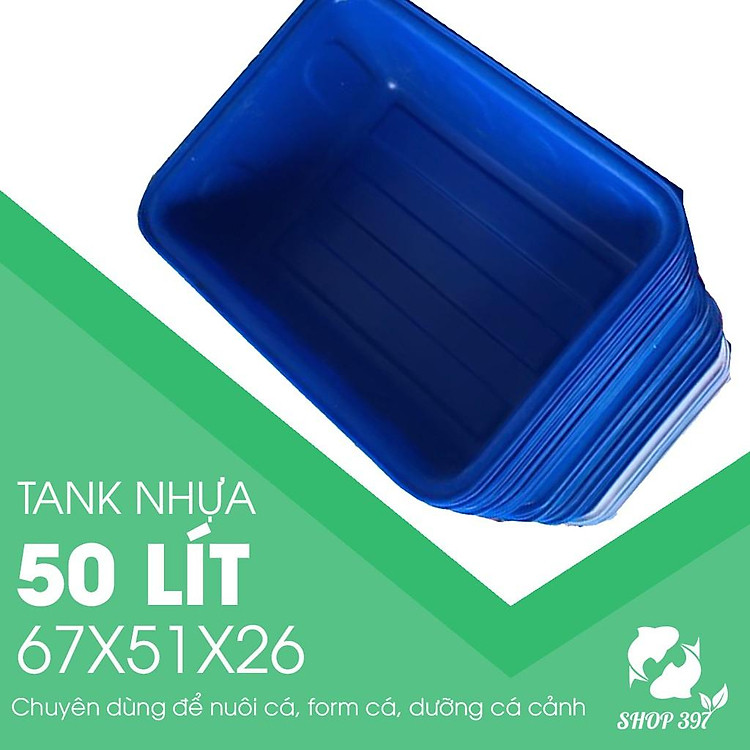 Tank nhựa nuôi cá 50 lít