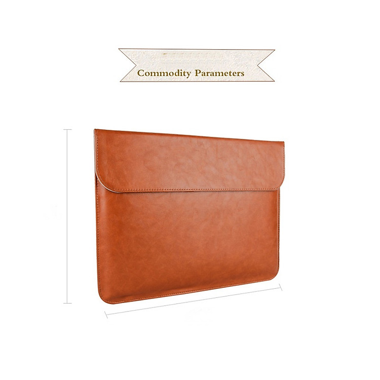 Túi Chống Sốc Da Kai Mẫu Ngang Dành Cho Macbook - iPad - Laptop, Surface Chống Nước Nắp Đậy Nam Châm- Hàng chính hãng