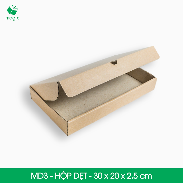 Hộp Carton Trơn MD3 (30x20x2.5cm, 50 thùng) - Ảnh 3