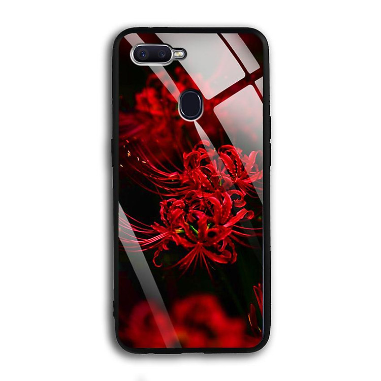 Ốp Lưng Kính Cường Lực Oppo F9 - 03027 0599 HOABINGAN10 - In hình Hoa Bỉ Ngạn - Hàng Chính Hãng