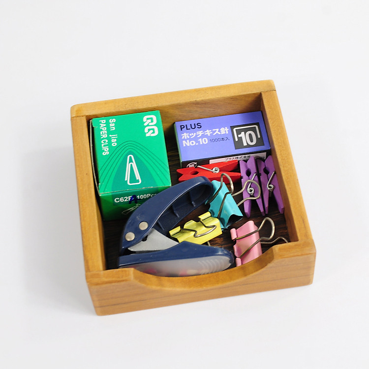 Hộp đựng ghim đa năng bằng gỗ - Vàng - Ảnh 2