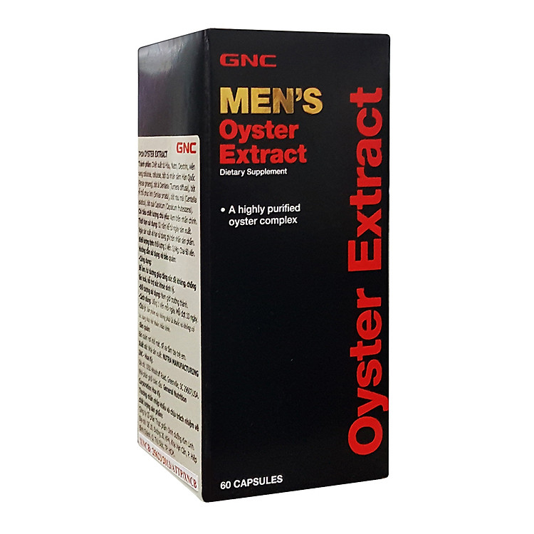 Thực Phẩm Chức Năng Bổ sung kẽm từ Hàu, giúp tăng cường miễn dịch cho Nam giới GNC Men’s Oyster Extract (60 viên/Hộp)