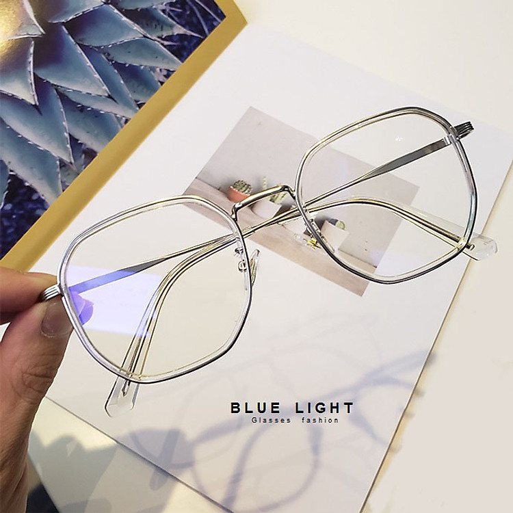 Kính Giả Cận, Gọng Kính Cận Nam Nữ Mắt Vuông Trong Suốt Không Độ Hàn Quốc - BLUE LIGHT SHOP