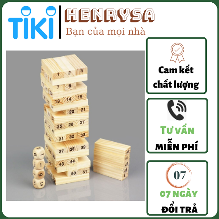 Đồ chơi rút gỗ 54 thanh lớn Chính hãng Giá rẻ