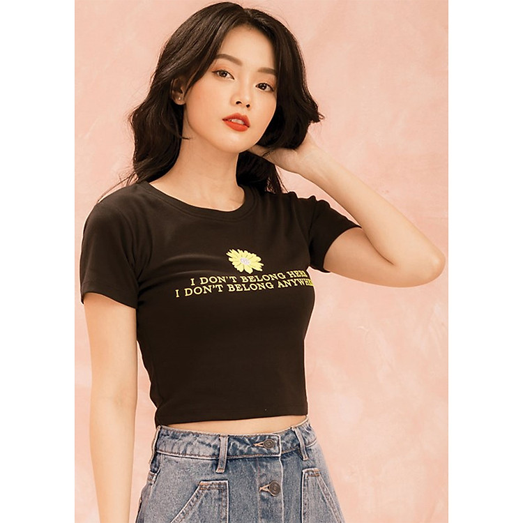 Áo Nữ Croptop In Hoa Cúc Gumac AT22001