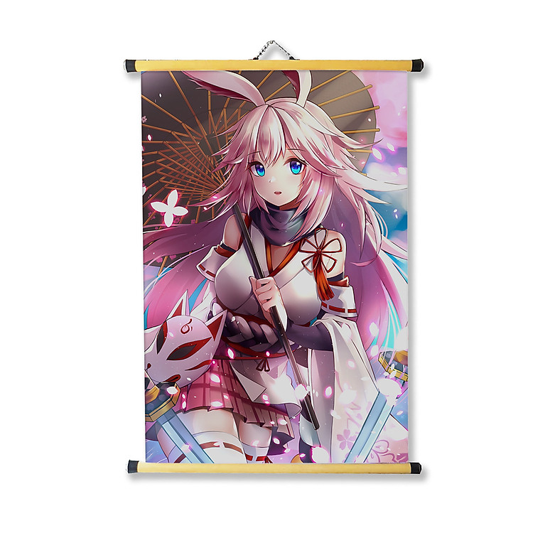Tranh treo vải 40x60cm hình Anime/games Honkai Impact 3rd Mẫu 2 dùng trang trí tường, decor phòng ngủ, phòng học