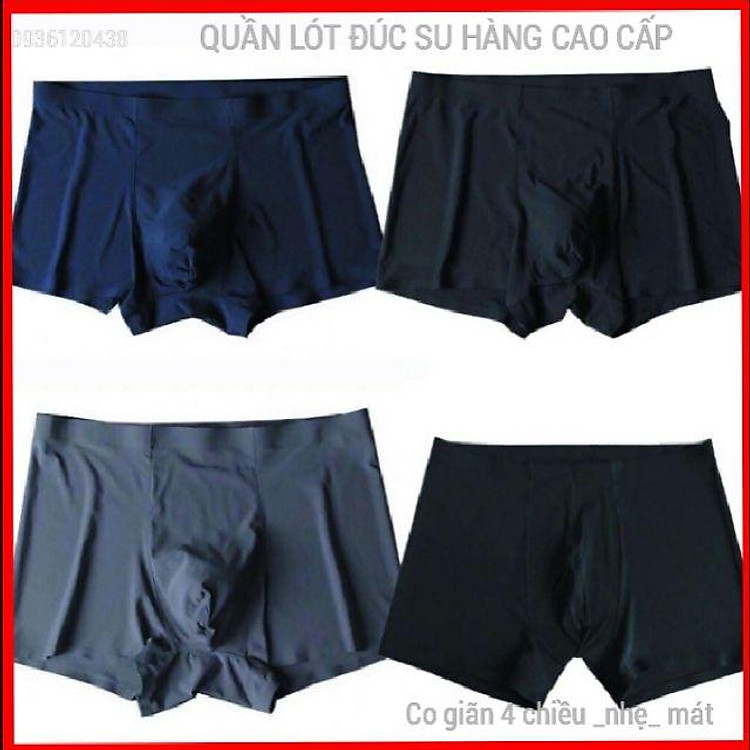 Combo 4 quần lót nam,sịp nam nhật bản ,lụa sữa nhẹ tênh mát lạnh có hộp đẹp
