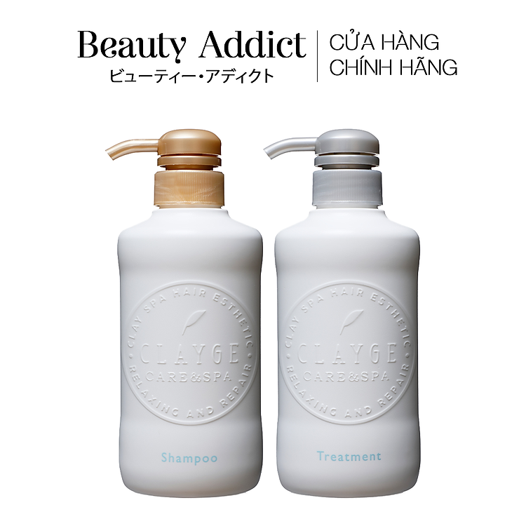 Bộ Đôi Dầu Gội Và Dầu Xả CLAYGE S Bùn Sét Khoáng Nhật Bản, Làm Sạch Sâu Gàu Nhờn Và Dưỡng Ẩm Suôn Mượt, Phục Hồi Chuyên Sâu Tóc Hư Tổn (500ml+500ml)