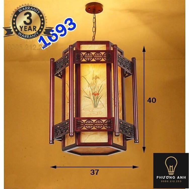 Đèn Lồng Gỗ Tự Nhiên mã 1693 Phù Hợp Trang Trí Không Gian Nhà Gỗ , Nhà Cổ, Phòng Thờ, Nhà Hàng - Đèn Phương Anh