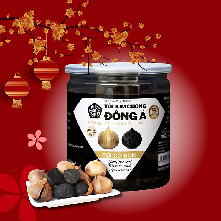 Tỏi Kim Cương Đông Á - Tỏi Đen Cô Đơn - Hộp 200g