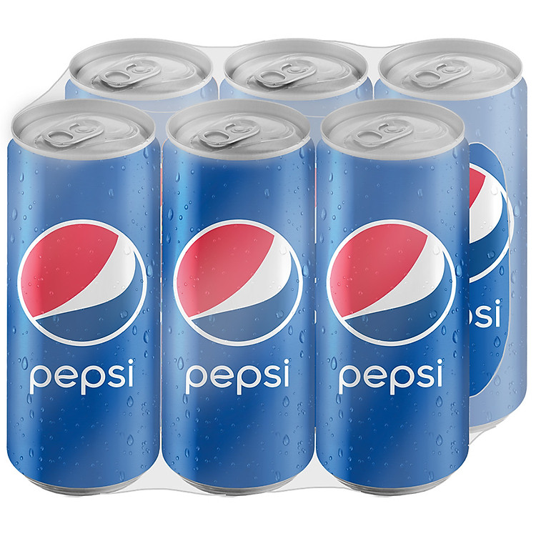 Lốc 6 Lon Nước Ngọt Có Gaz Pepsi (320ml/lon)