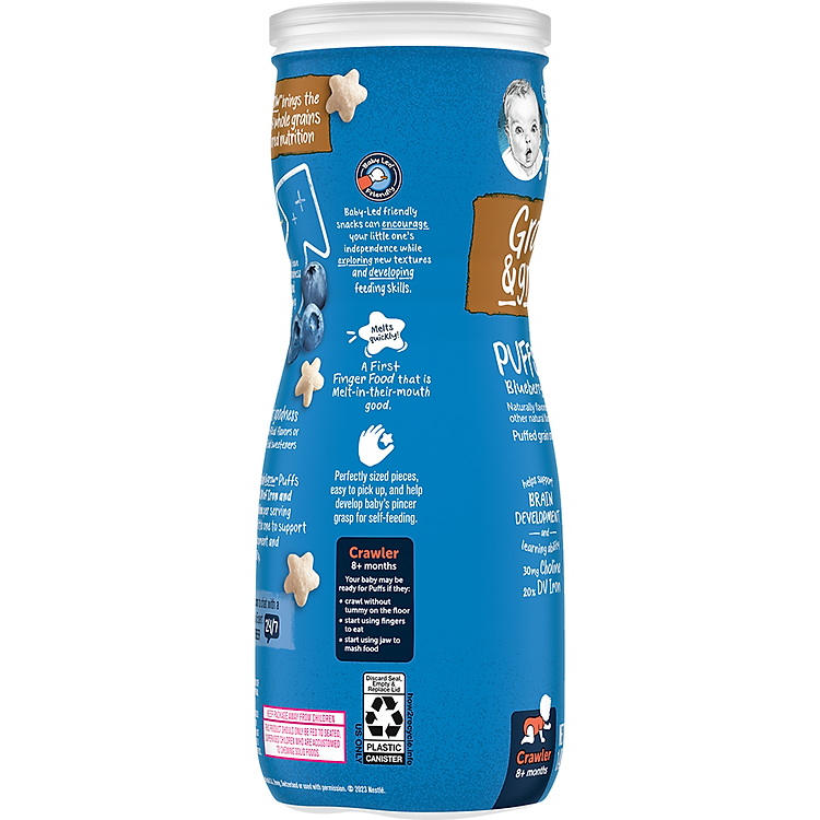 Bánh Ăn Dặm Gerber Puffs Việt Quất 42g Chất lượng Tiết kiệm - Hình ảnh 2