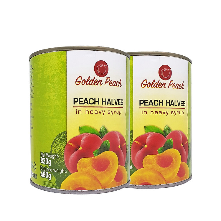 Combo 2 Hộp Đào Ngâm Golden Peach 820g - Nhập Khẩu Hy Lạp