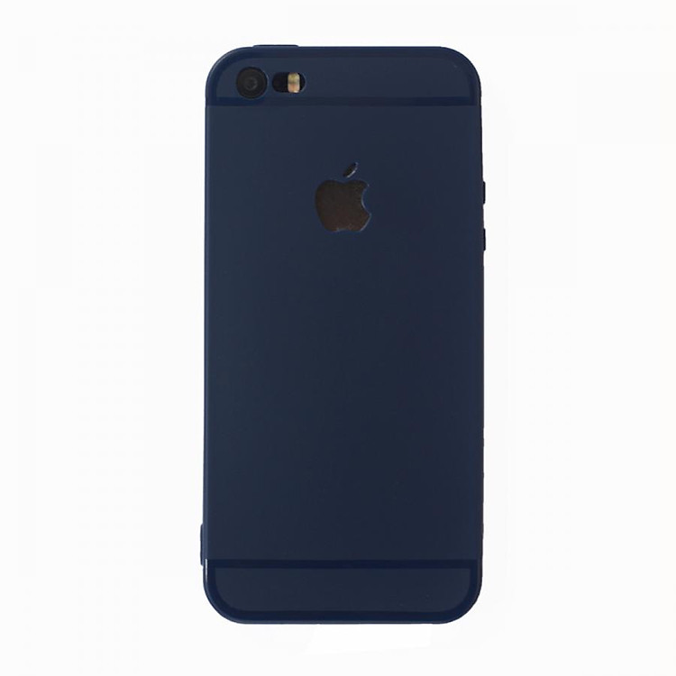 Ốp lưng dẻo Fashion Case khoét táo có nút chắn bụi cho iPhone 5/5S/5SE (Đen) - Hàng nhập khẩu