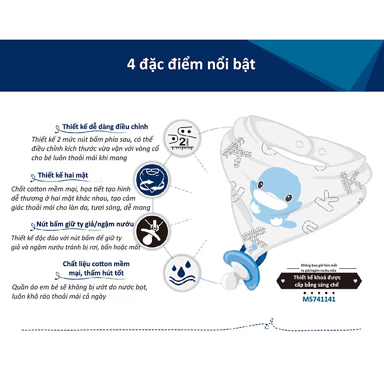 Mua Yếm Vải Tam Giác Cho Bé - Set 2 Chính hãng Giá tốt - Hình ảnh 4