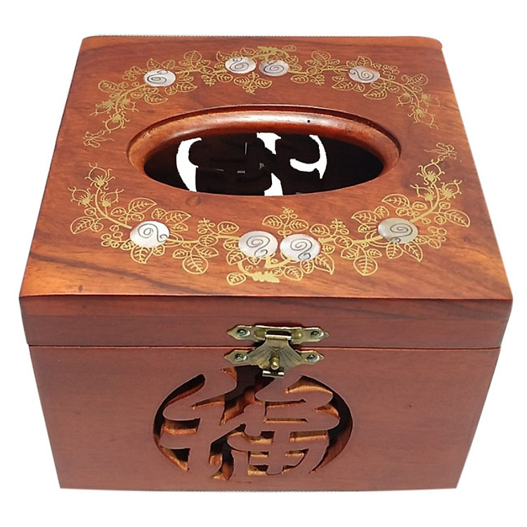 Hộp đựng giấy ăn khăn giấy hình vuông khảm đá mài