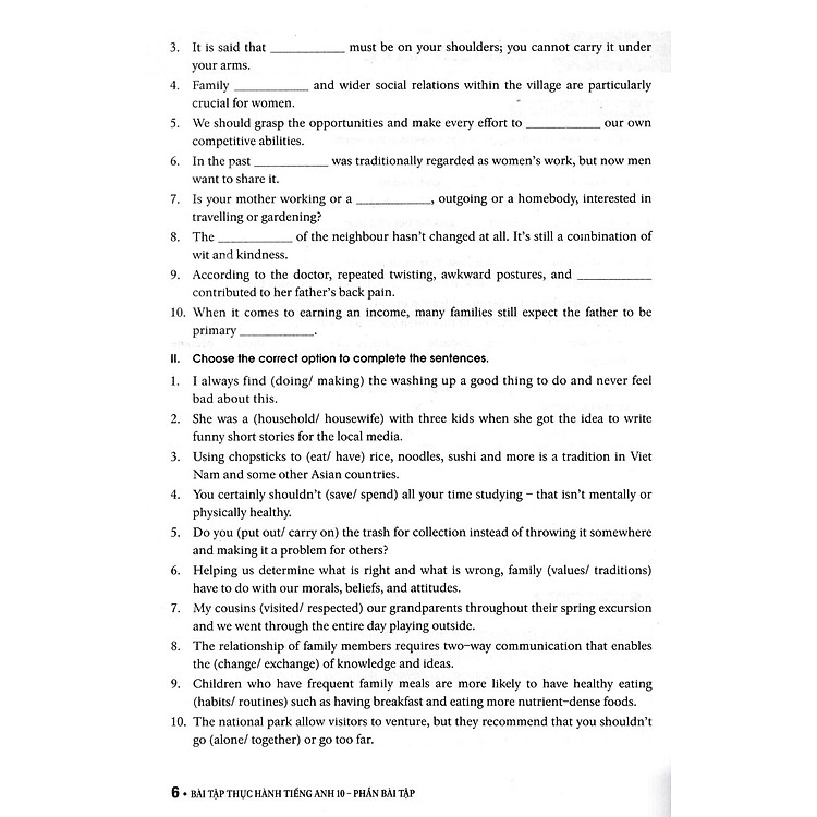 Bài Tập Thực Hành Tiếng Anh 10 (Không Đáp Án) - Ảnh 5