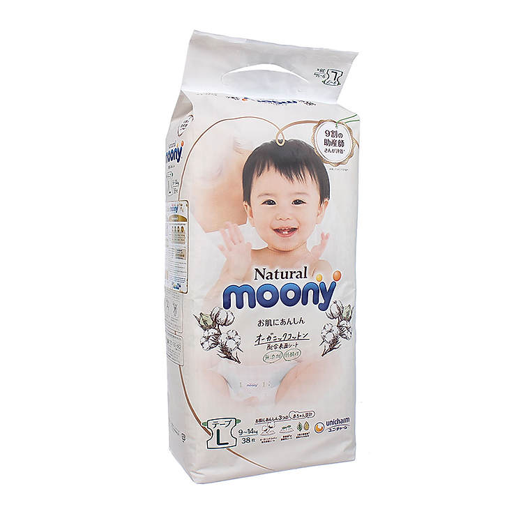 Tã Dán Moony Organic L38 - 38 Miếng Chính hãng Ưu đãi - Hình ảnh 4