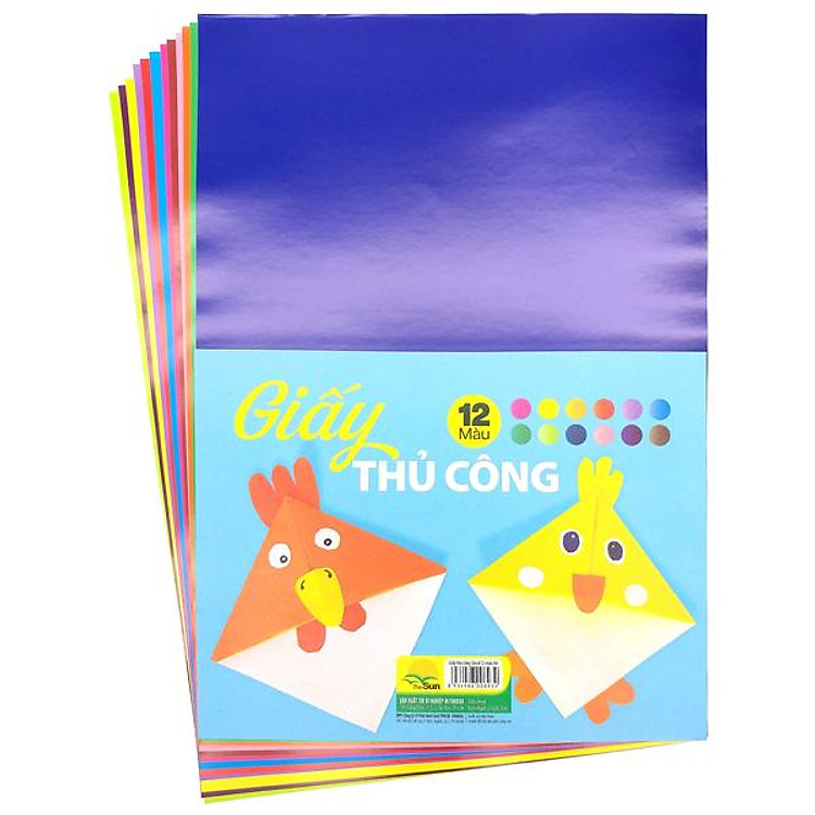 Giấy Thủ Công Decal A4 (12 màu)