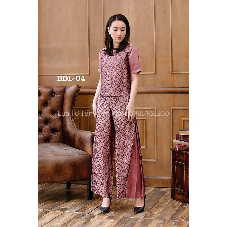 Bộ Đồ Lụa Phối Màu