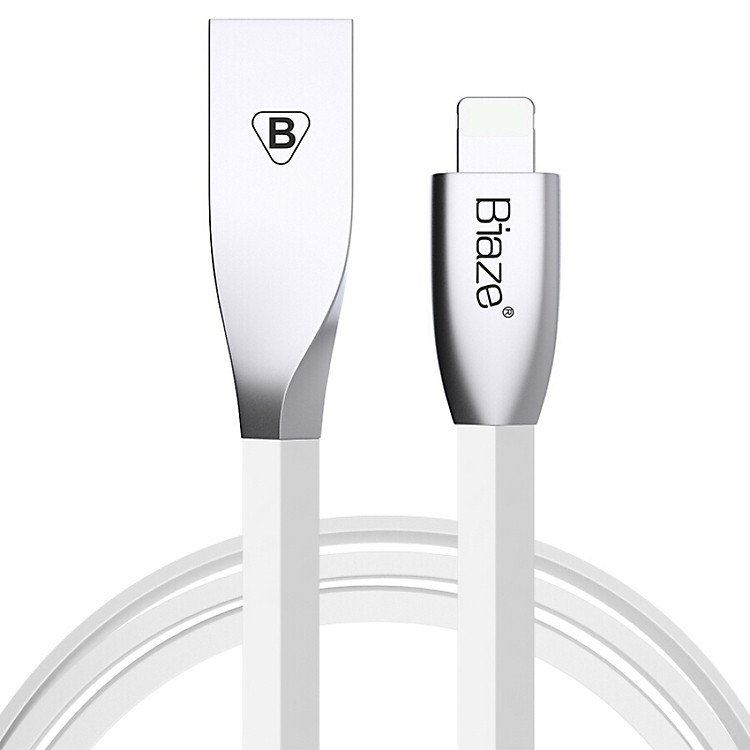 Dây Cáp Sạc Cho iPhone5 / 6s / 7 Plus / 8 / X / New iPad Air Mini K8 BIAZE 1.2m - Trắng