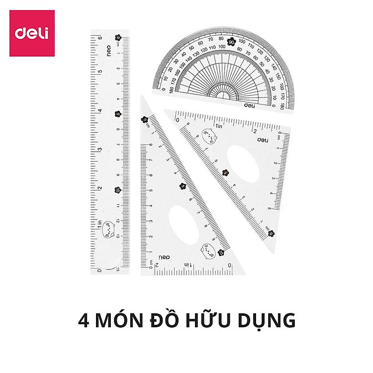 Bộ Thước Kẻ Eke Đa Năng (4 món) - Ảnh 5