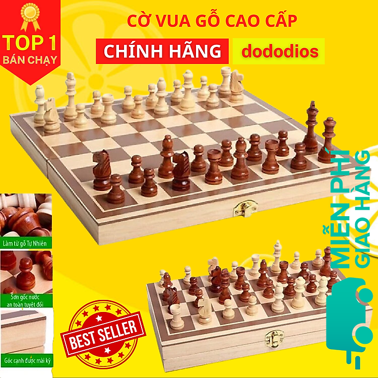 Tìm mua tại Avakids: Bàn cờ vua gỗ DODODIOS 29x28cm - Ngập tràn khuyến mãi