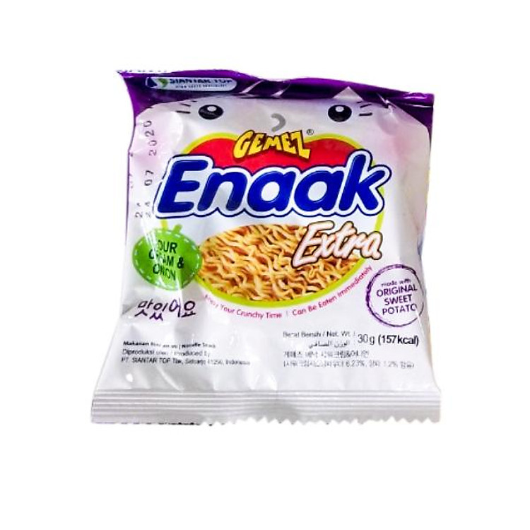 Hộp 24 gói mì enaak kem hành tây 30gram (tím)