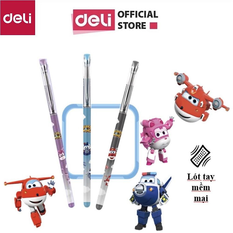 Bút gel Deli 0.5mm (mực xanh/đen)