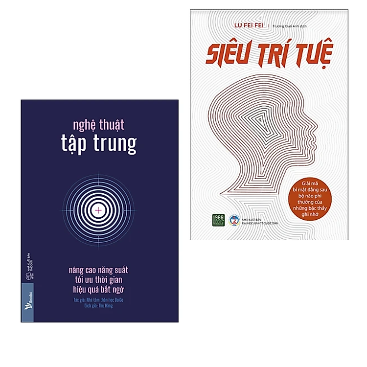 Combo 2Q Sách Tư Duy - Kĩ Năng Sống : Siêu Trí Tuệ - Giải Mã Bí Mật Đằng Sau Bộ Não Phi Thường Của Những Bậc Thầy Ghi Nhớ + Nghệ Thuật Tập Trung - Nâng Cao Năng Suất, Tối Ưu Thời Gian, Hiệu Quả Bất Ngờ