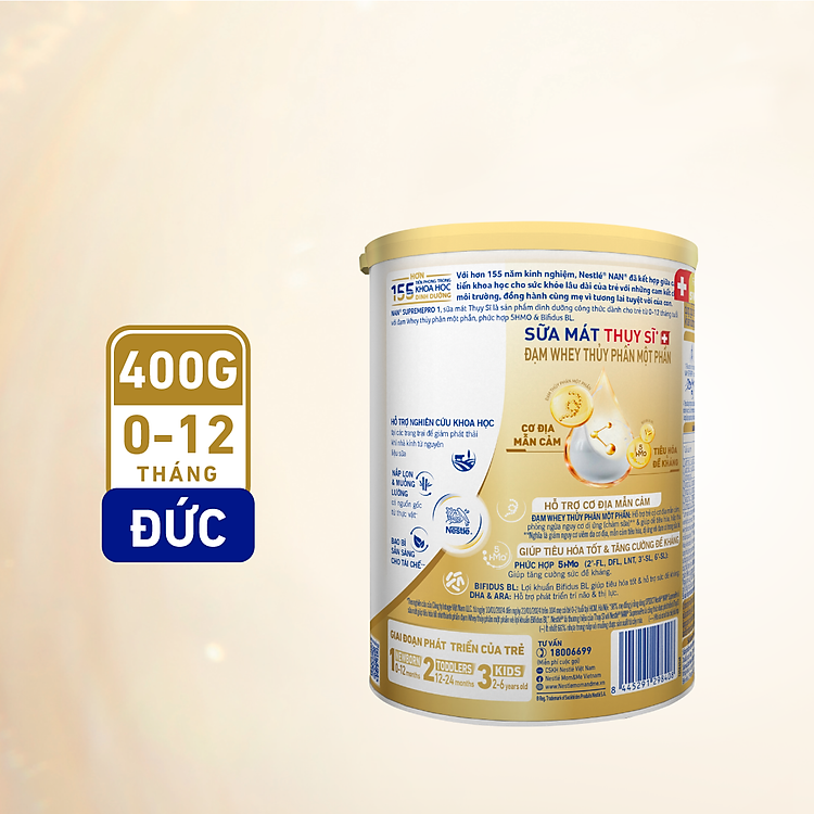 Sữa bột Nestlé NAN SUPREMEPRO 1 400g Đảm bảo Giá tốt - Hình ảnh 5