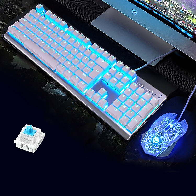LANGTU M100 | Combo bàn phím cơ + chuột chơi game, Led RGB có 2 loại switch lựa chọn - Hàng chính hãng