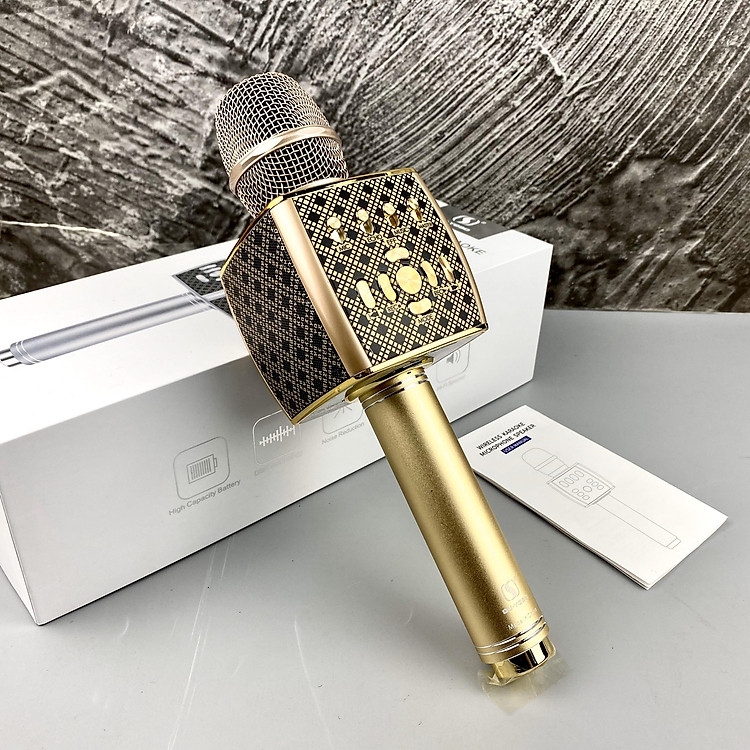 Micro Karaoke Bluetooth Cao Cấp GUTEK YS-95 Tích Hợp Loa Bass Không Dây, Âm Thanh ĐỈnh Cao, Âm Bass Cực Chất, Mic Bắt Giọng Cực Tốt, Hỗ Trợ USB, Thẻ Nhớ, Cổng 3.5, Nhiều Màu Sắc - Hàng Chính Hãng