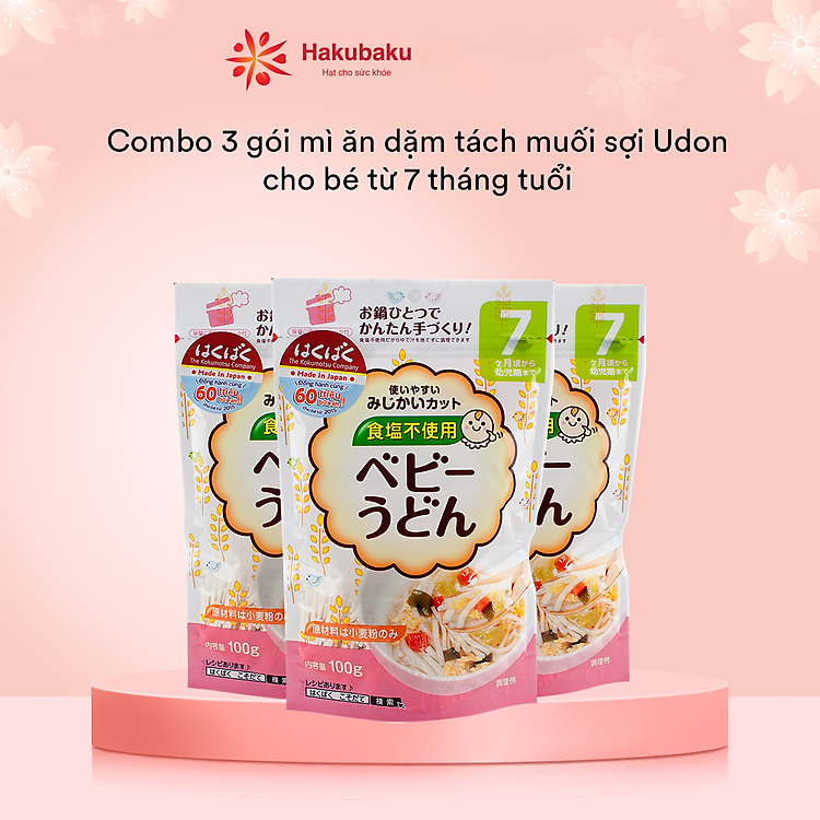 Nơi mua Combo 3 Mì ăn dặm Hakubaku Uy tín Ưu đãi - Hình ảnh 2