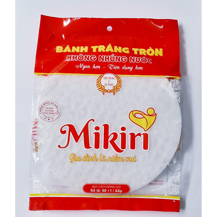 Combo 2 xấp bánh tráng tròn không nhúng nước Mikiri cao cấp