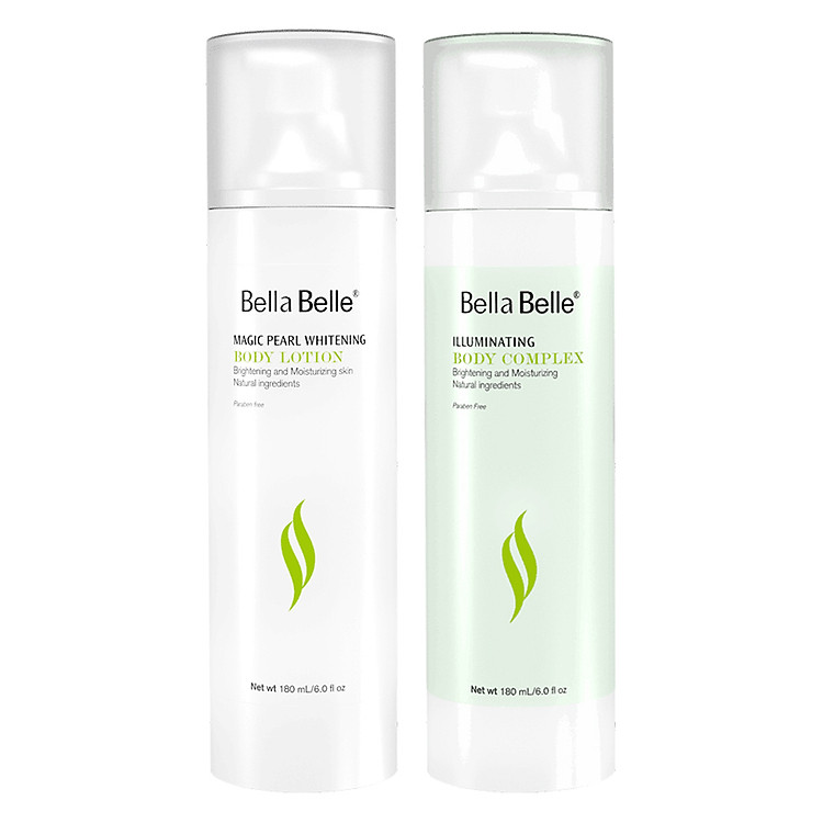Combo Kem Dưỡng Trắng Da Và Trang Điểm Toàn Thân Ngày / Đêm Bella Belle BB_Combo_body (180ml / Chai)